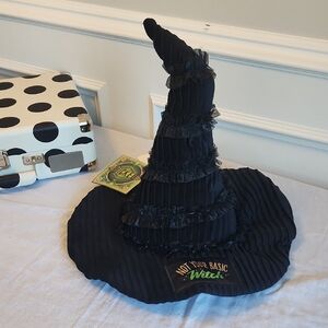Wicked "Not Your Basic Witch" Hat Accent Pillow